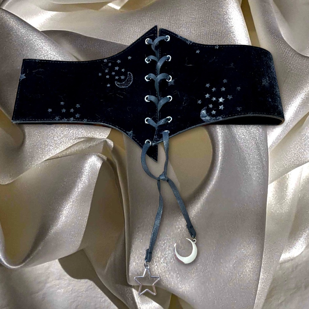 Black Star and Moon Corset Belt